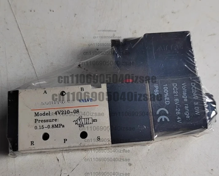 4v210-08 dc24v two-position five-way pressure 0.15-0.8mpa new solenoid valve