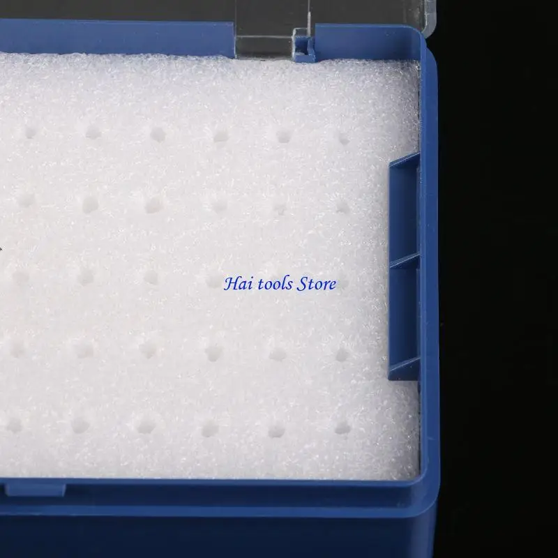 X37E Plastic Storage Box With Foam Milling Cutter For 50 PCB Drill Bits