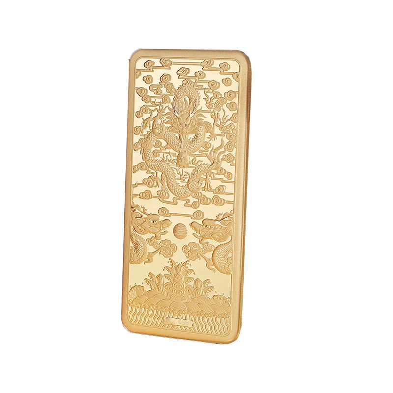 Gold Plated Dragon Brand Gold Foil Brick Classic Collection Decorative Crafts Jewelry Gifts