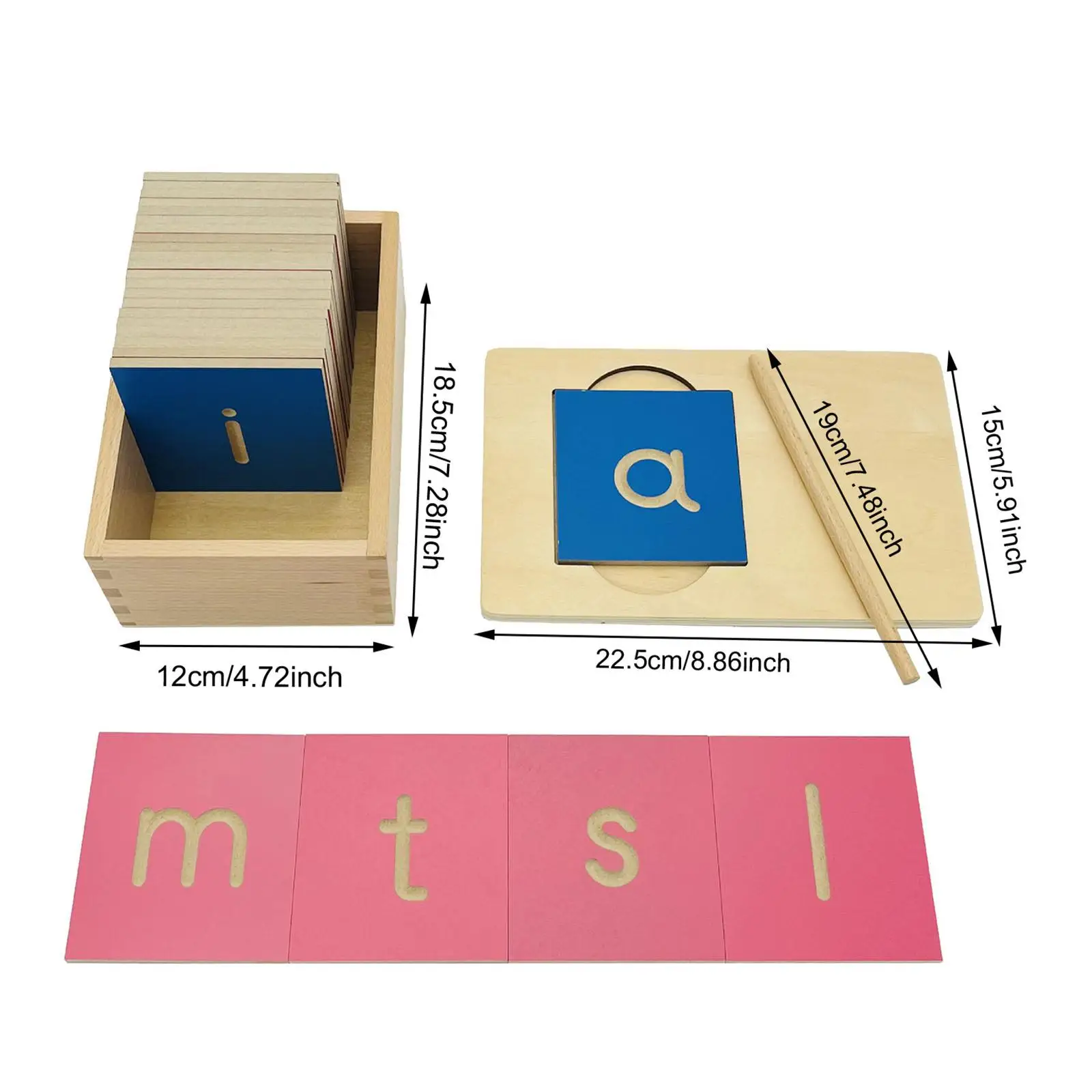 Mini planche rainurée en bois pour la pratique de l'alphabet, outil de lutte contre l'alphabet, cadeau d'orthographe, activité d'apprentissage, sanglier, garçons, filles