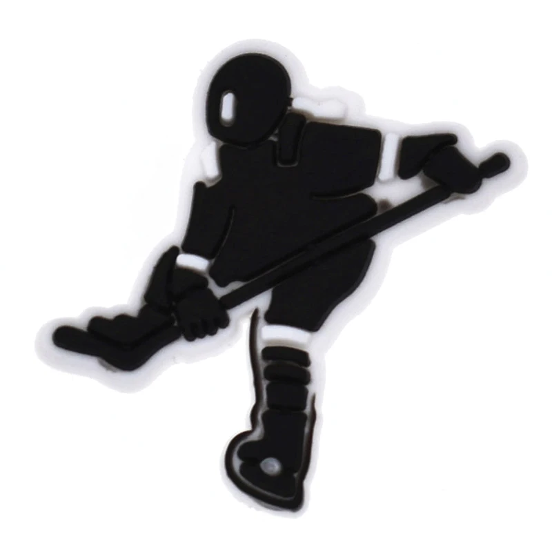 Ice Hockey Shoe Charms for Crocs Accessories Sandals Men Clogs Pins Women Badges Boy Girls Jeans Kids Decorations Buckle Shoes