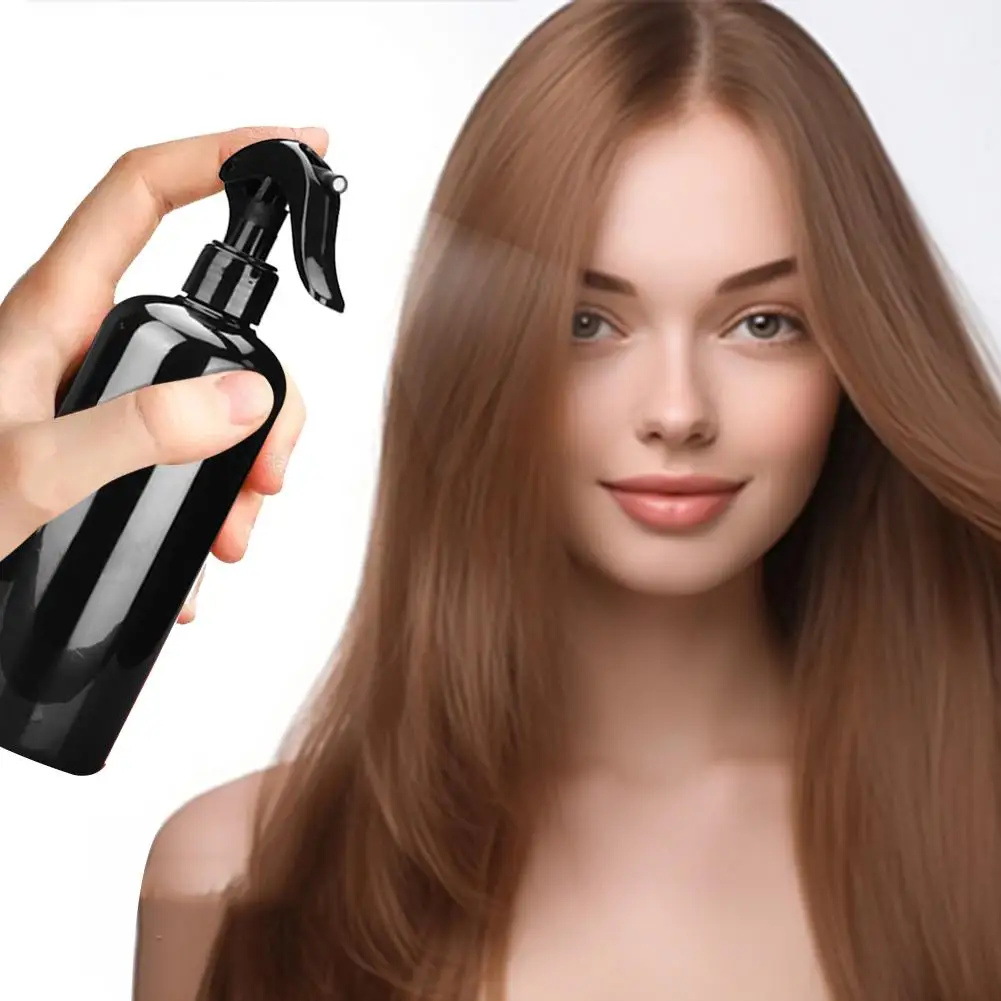 New 300ML Hairdressing Spray Bottle Refillable Bottle Salon High-end Sprayer Hairdresser Black Plastic Dispenser Tools Care L1S3