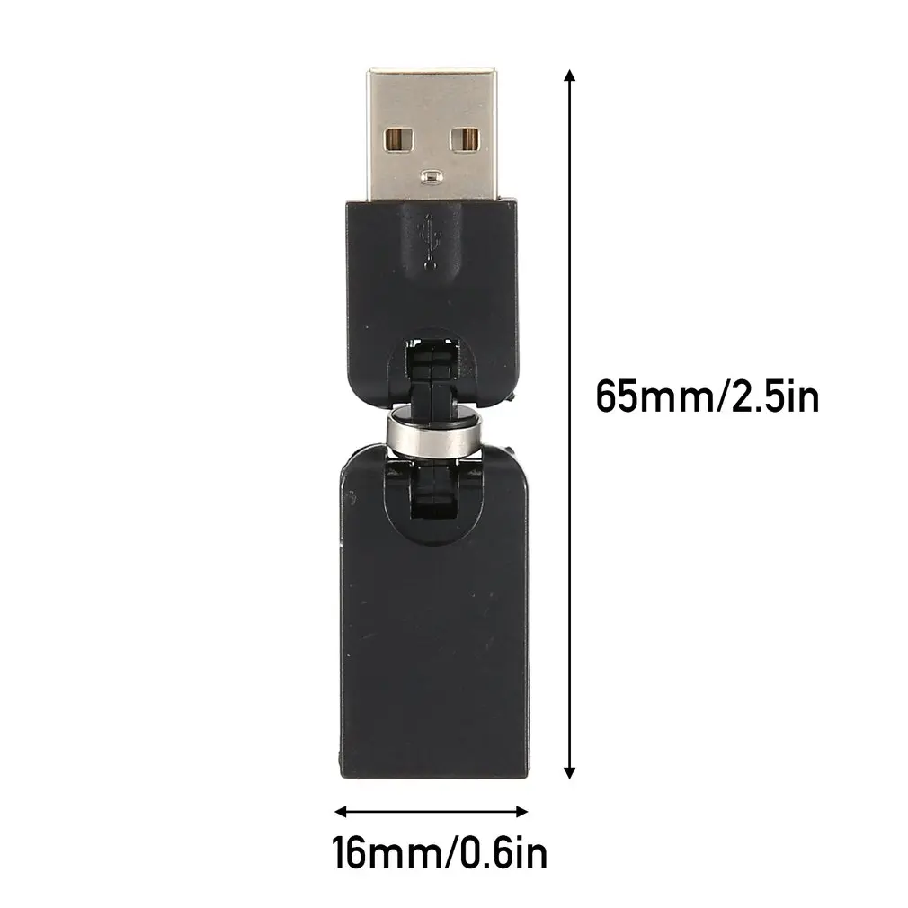 New USB 2.0 Male To USB Female 360 Degree Rotation Angle Extension cable Adapter Hot new