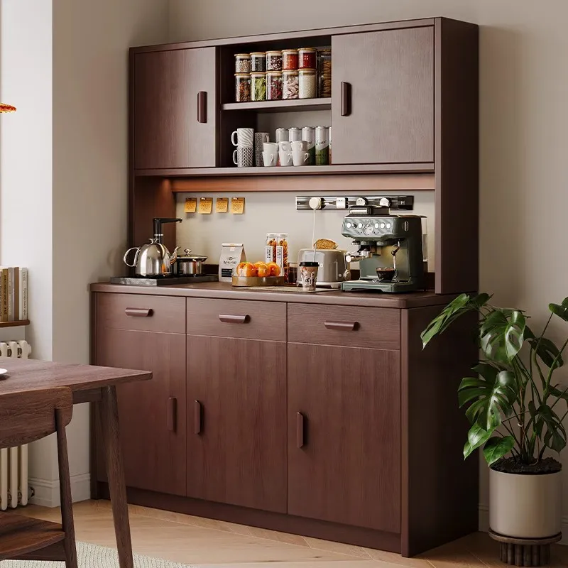Solid wood dining side cabinet integrated wine cabinet tea cabinet kitchen