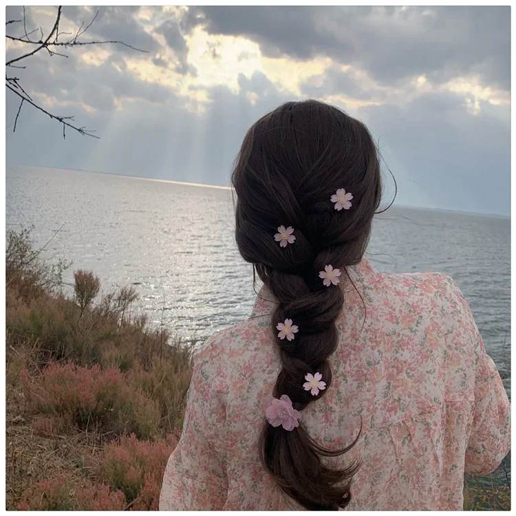 

5PCS Cute Sweet Sakura Baby Hairpins Kids Hair Clips Children Headwear Princess Barrette Girls Hair Accessories