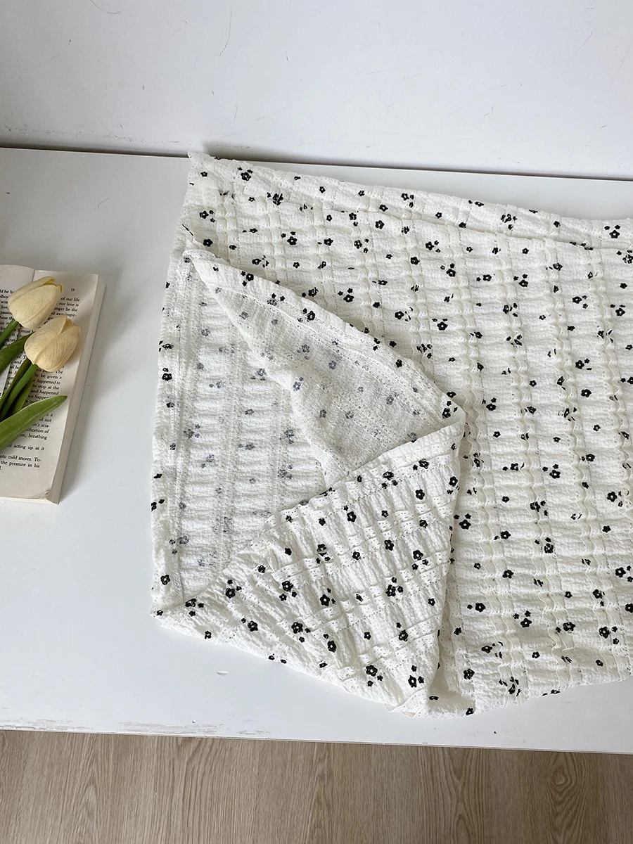 Falda midi elástica de cintura alta con estampado floral estilo coreano, novedad de verano 2025, falda ajustada para mujer, m...