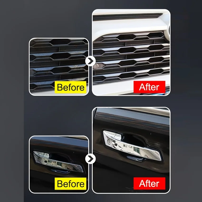 Chrome Strip Restorer 100g Chrome Trim Refurbishment Care with Sponge Chrome Oxidation Repair Agent for Car Maintenance Cleaning