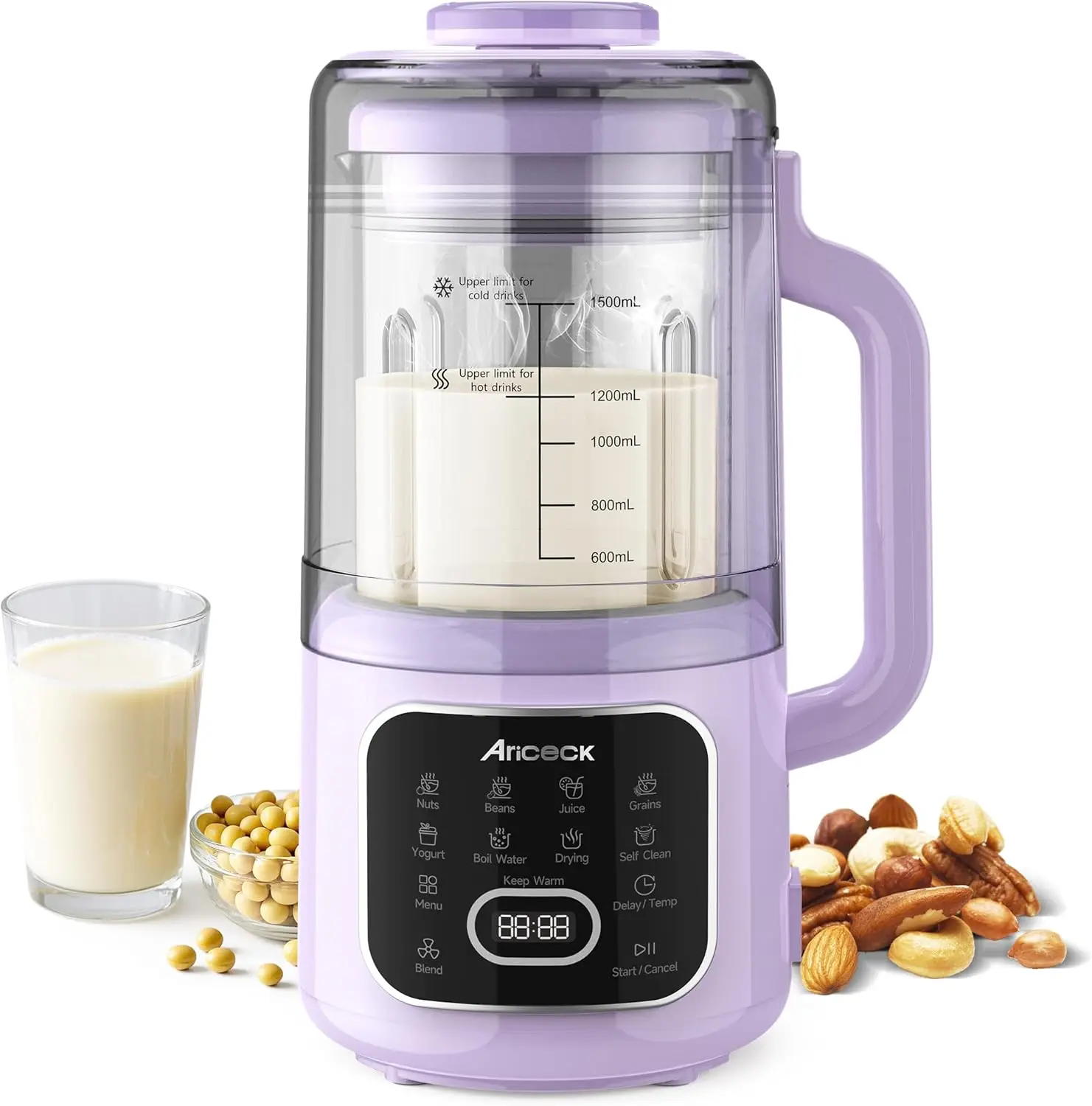 

N4 Nut Milk Maker, 50OZ Automatic Plant-Based Milk Machine for Almond, Oat, Soy Yogurt & Dairy-Free Beverages, Smart Preset