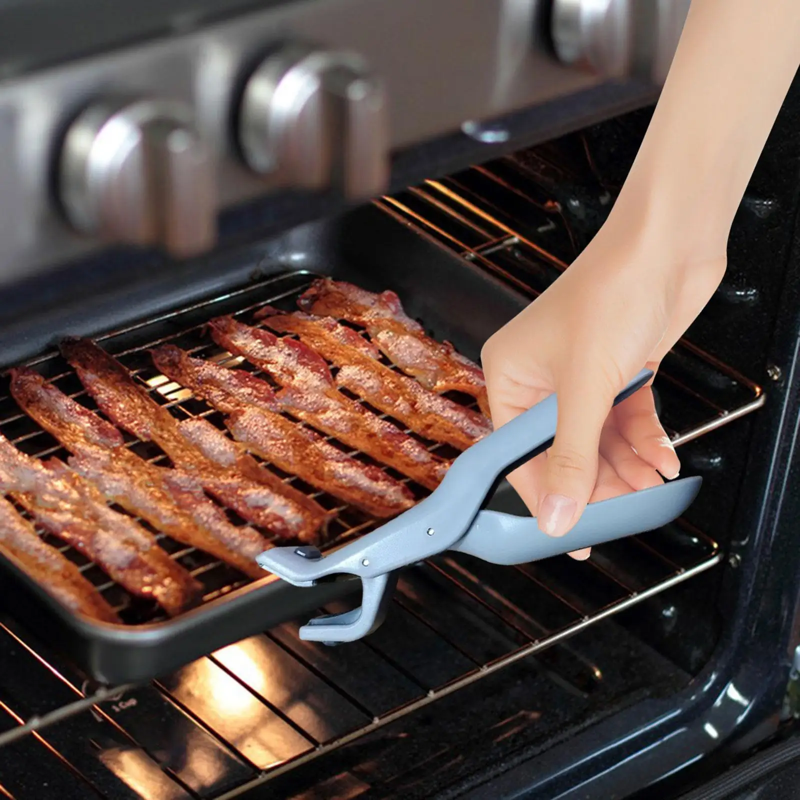 

Plate Gripper,Plate Retriever Tongs,Tongs Clamp,Kitchen Tool,Dish Clip,Dish Clamp,Kitchen Pan Gripper for Hot Plates,Air Fryer