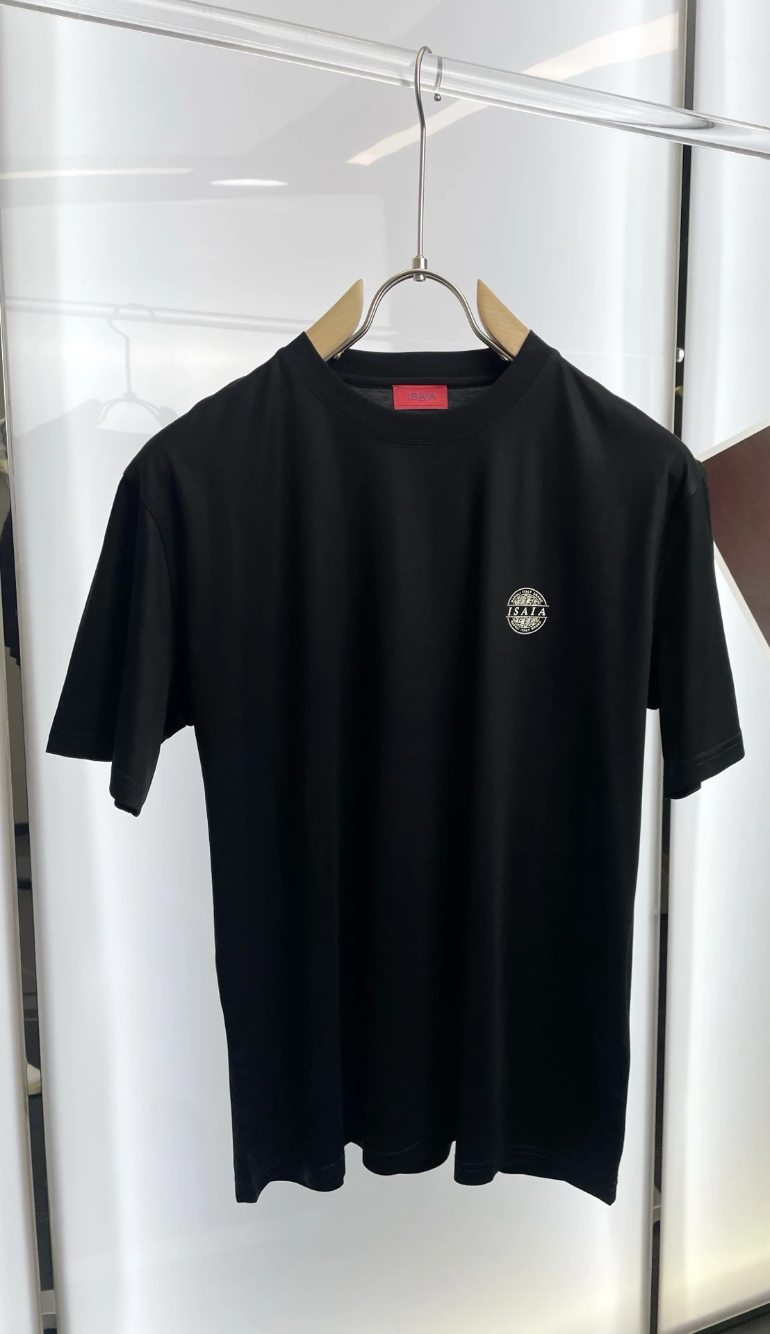 BLSK CPRT T-Shirt men Cotton 2026 New fashion Casual breathable elastic short sleeve thin round neck Straight embroidery M-2XL