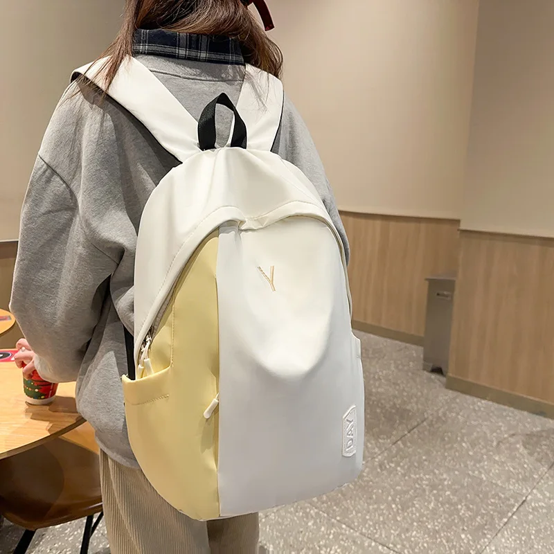 

College student letter schoolbag new backpack men's large capacity versatile commuter backpack women's multi-function