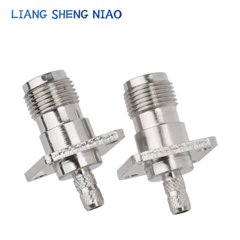 Tnc-Kf-3 Interface de sinal Rf Tnc fêmea com flange adequado para cabo coaxial 50-3 cobre 50 Ohm