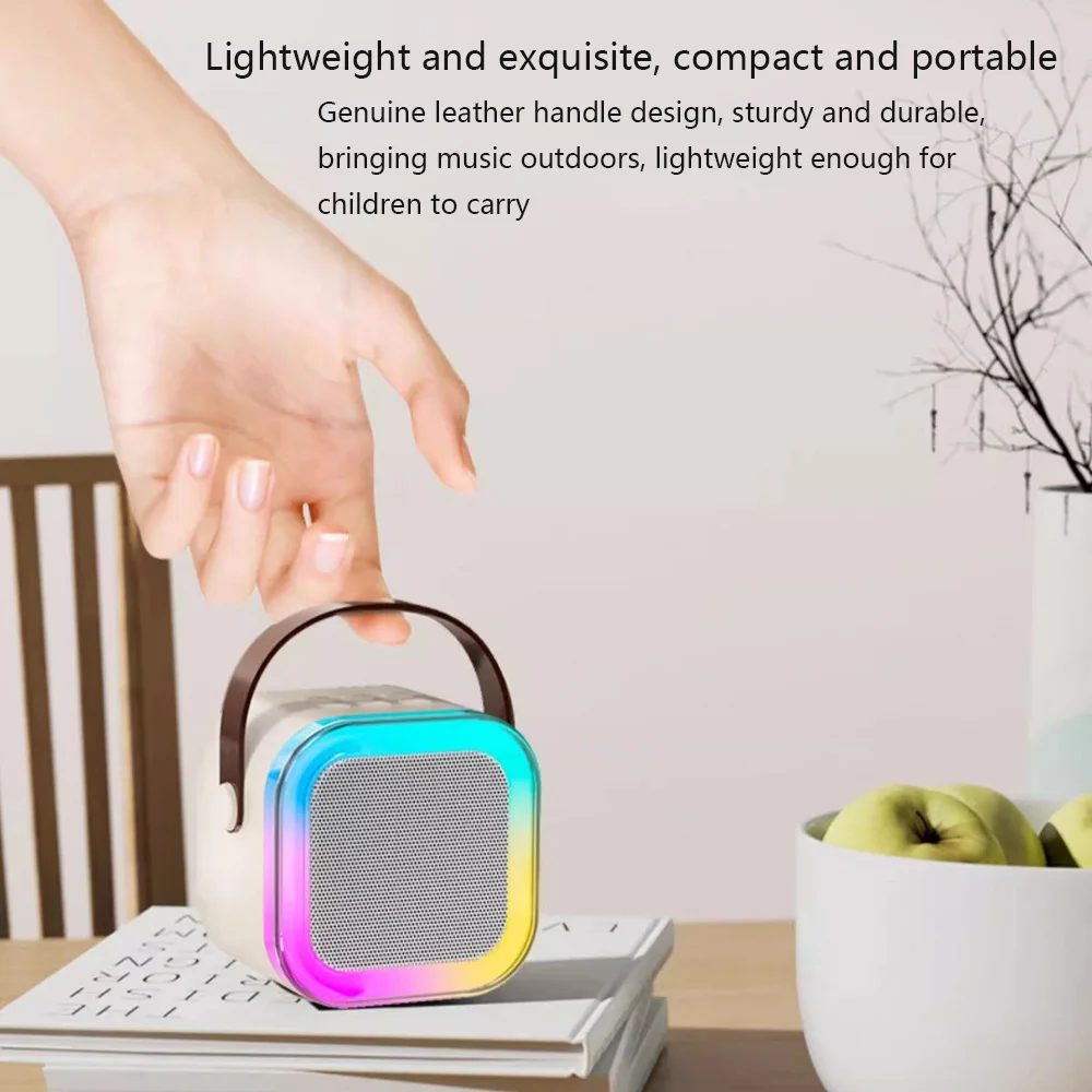 K12 بلوتوث آلة الكاريوكي المحمولة 5.3 PA نظام مكبر الصوت مع 2 ميكروفونات لاسلكية المنزل الأسرة الغناء هدايا الأطفال