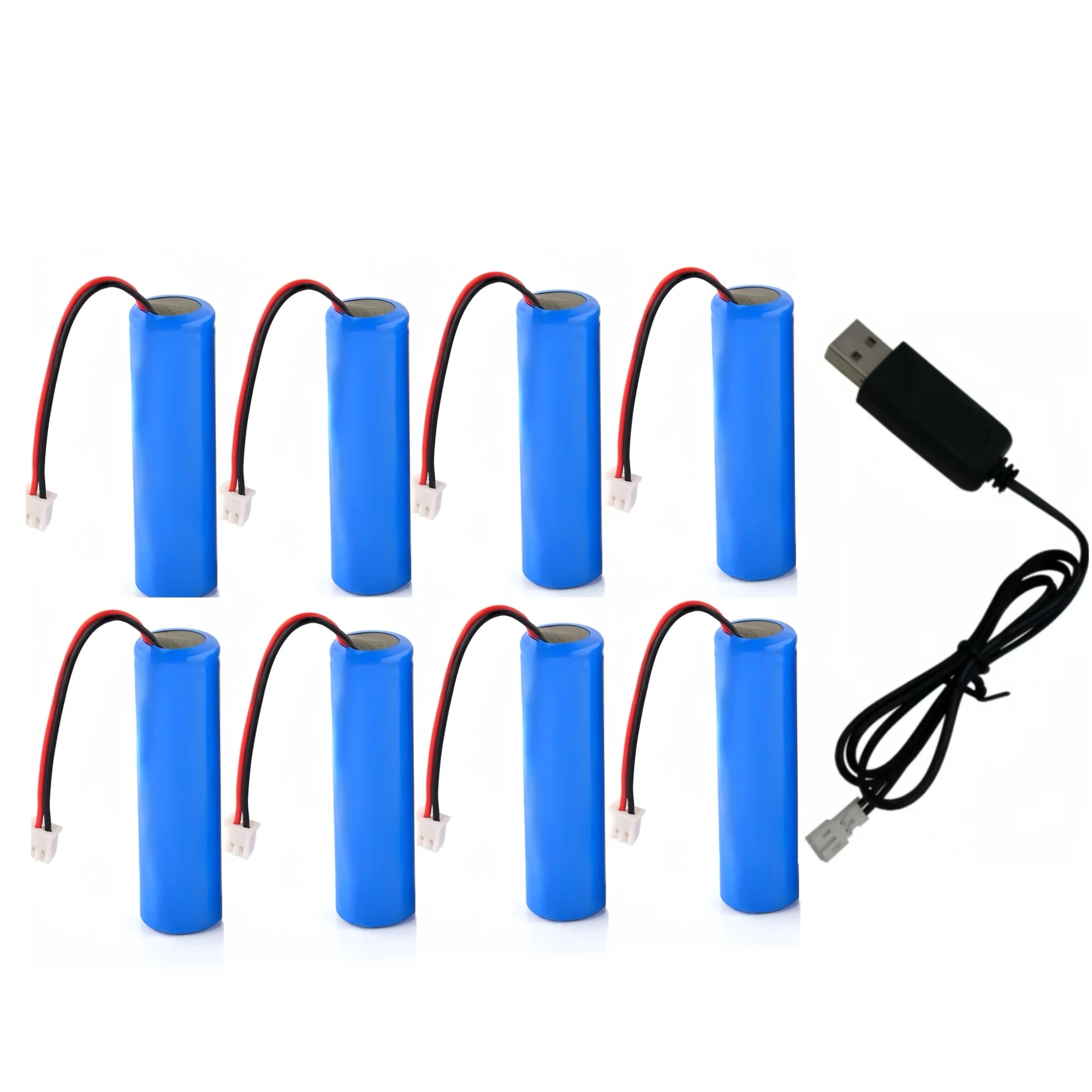 8PCS 18650 Rechargeable Lithium Battery 3.7V 1500mAh with SM/PH2.0/XH2.54/JST Plug for DIY electric skateboard Hoverboard Audio
