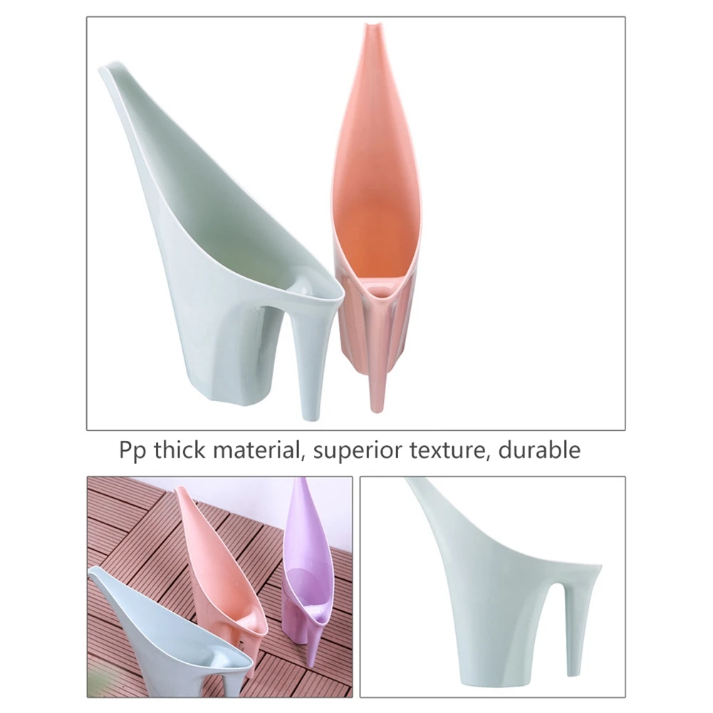 

VELIF-2Pcs Plastic Flower Watering Can Watering Kettle Home Garden Patio Irrigation Watering Pot Long Mouth - Green & Pink