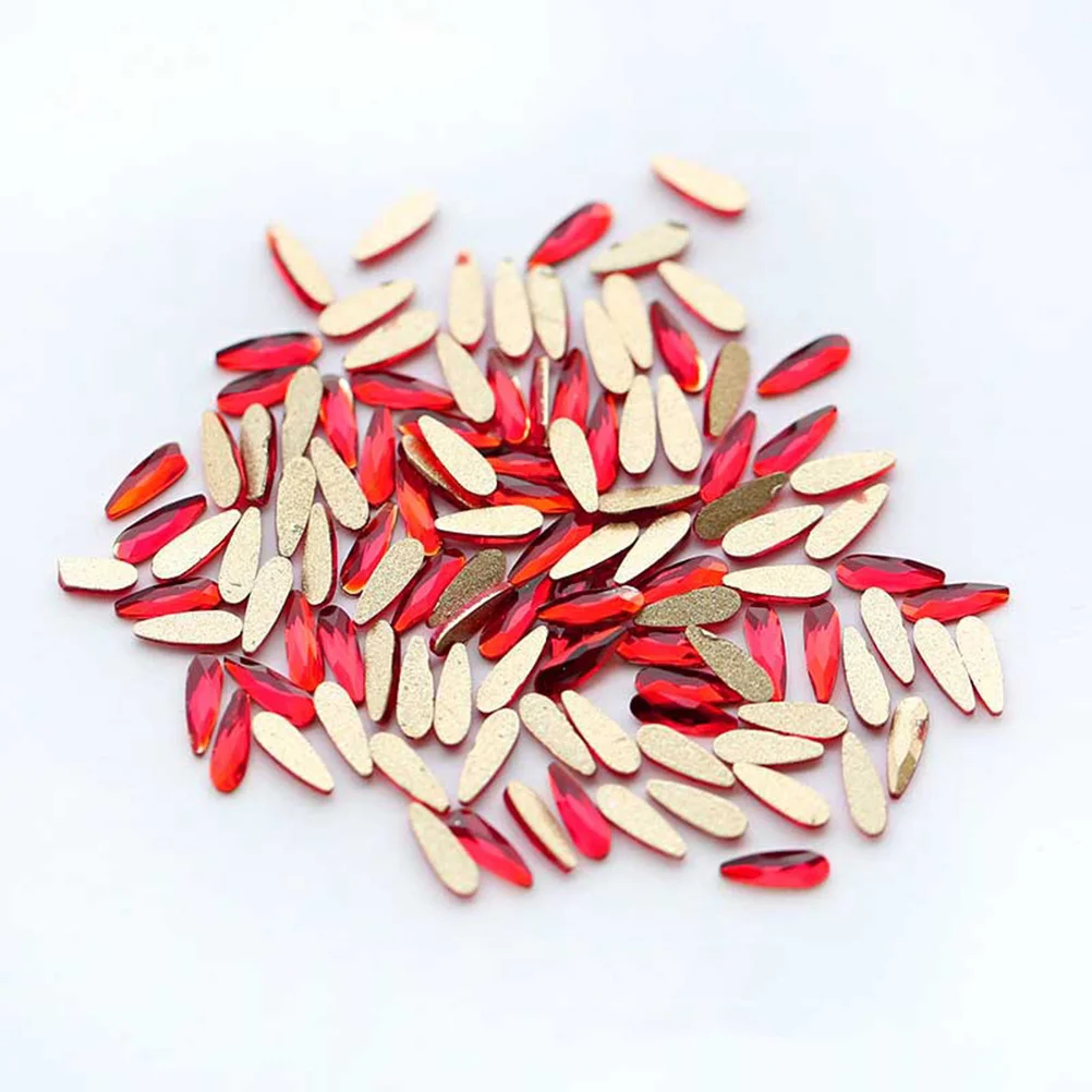 

20Pcs Water Drop Nail Art Crystal Rhinestones Bright Red for Glamorous Nails Home Cell Phone Case Invitation Card Decor