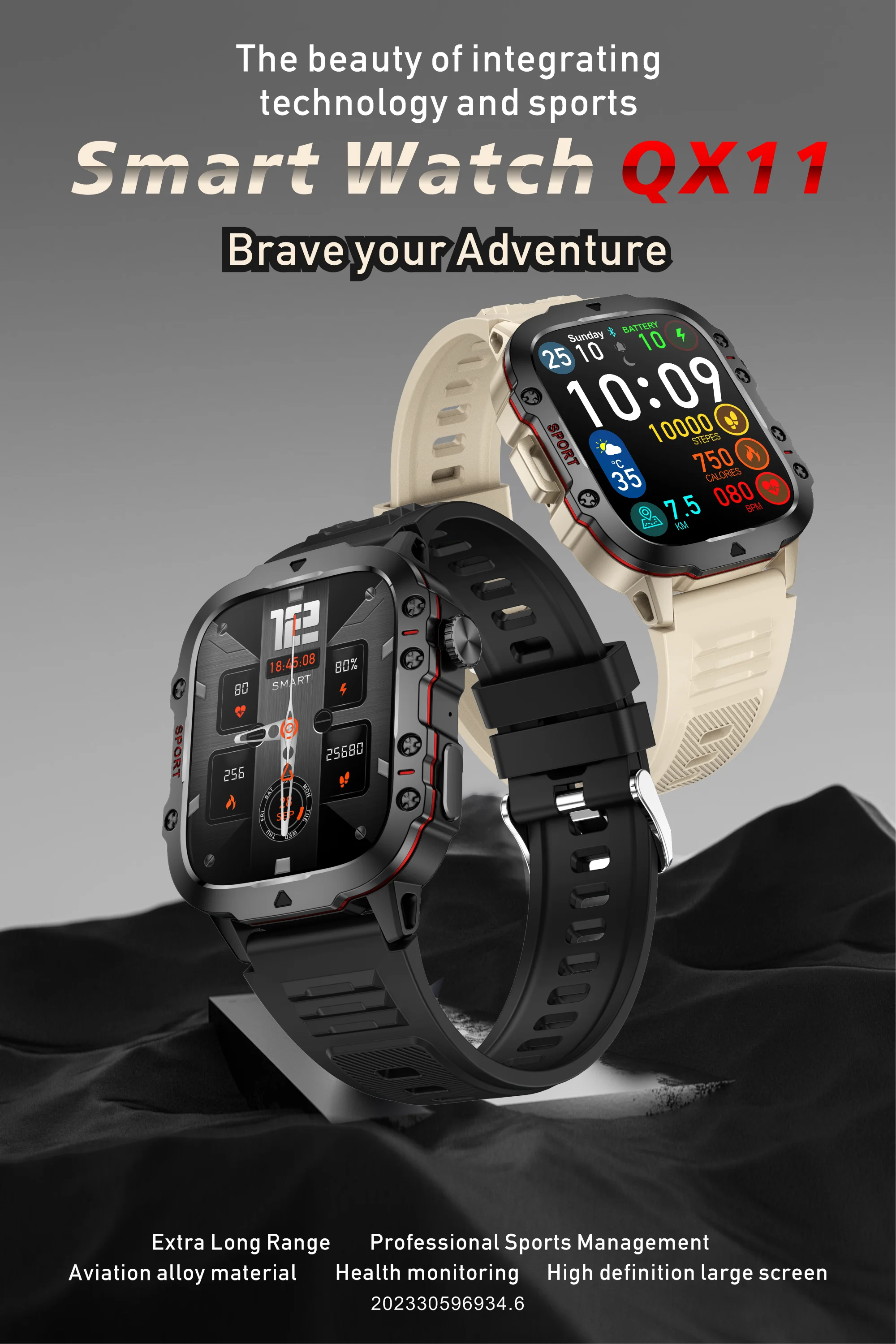 Nuova batteria grande da 420 mAh chiamata Bluetooth 5.2 con torcia luce viola monitoraggio della salute della frequenza cardiaca smartwatch da uomo 2024