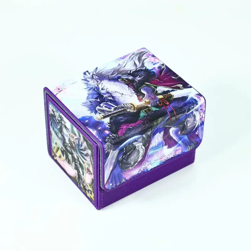 Yu-Gi-Oh! Folgo, Justice Fur Hire DIY Large Capacity Leather Card Box Thickened Anime Game Collection Card Storage Box