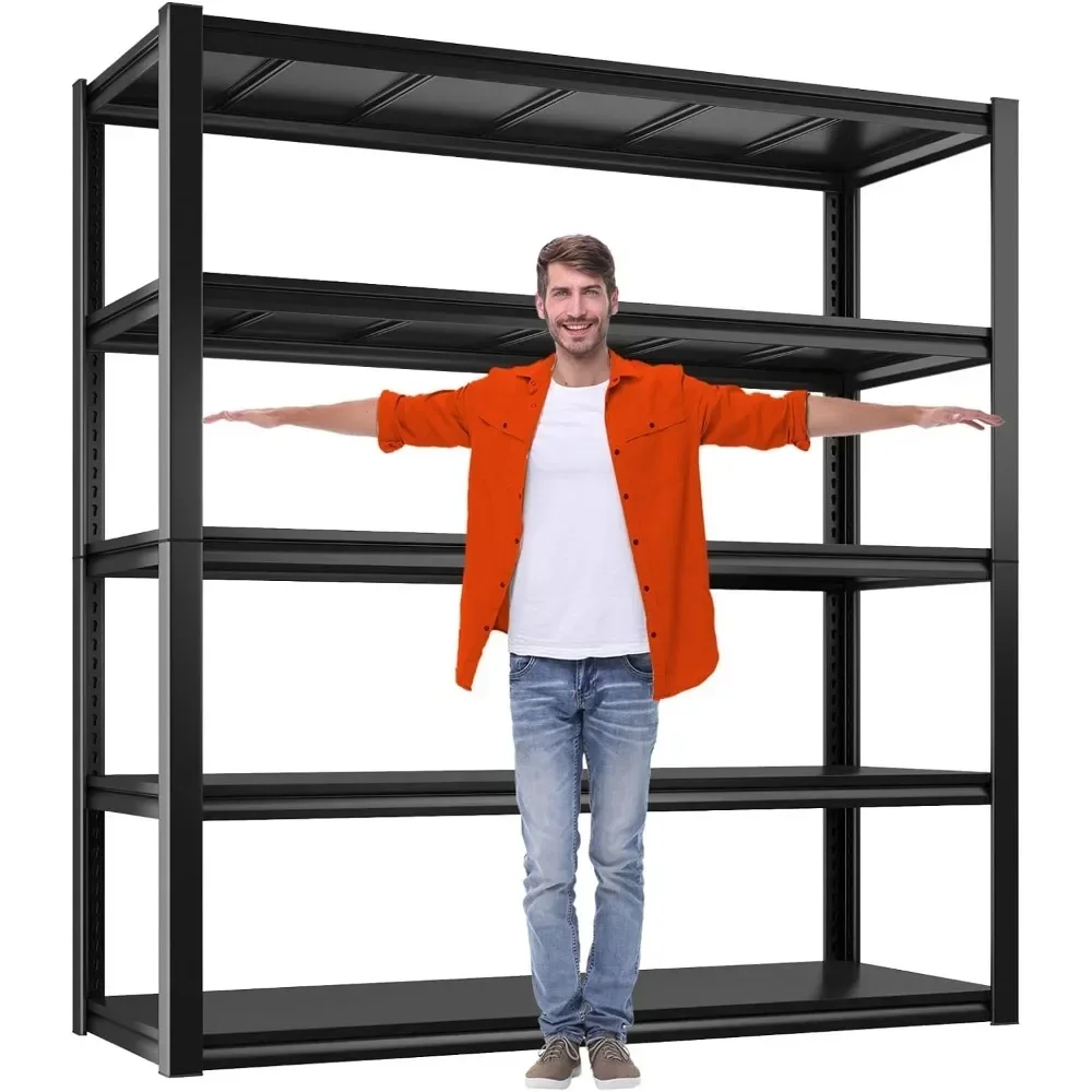 

3000LBS Garage Shelving 48.2" W Storage Shelves Heavy Duty Garage Storage Shelves Adjustable 5 Tier Metal Shelves