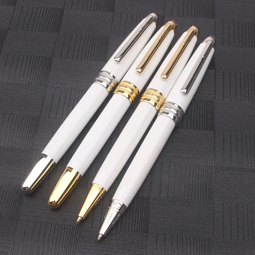 

Unique Metal Resin MSK 163 Ballpoint Pen Rollerball Fountain Pen Ceramic White NOVEL Writing Gift Stationery