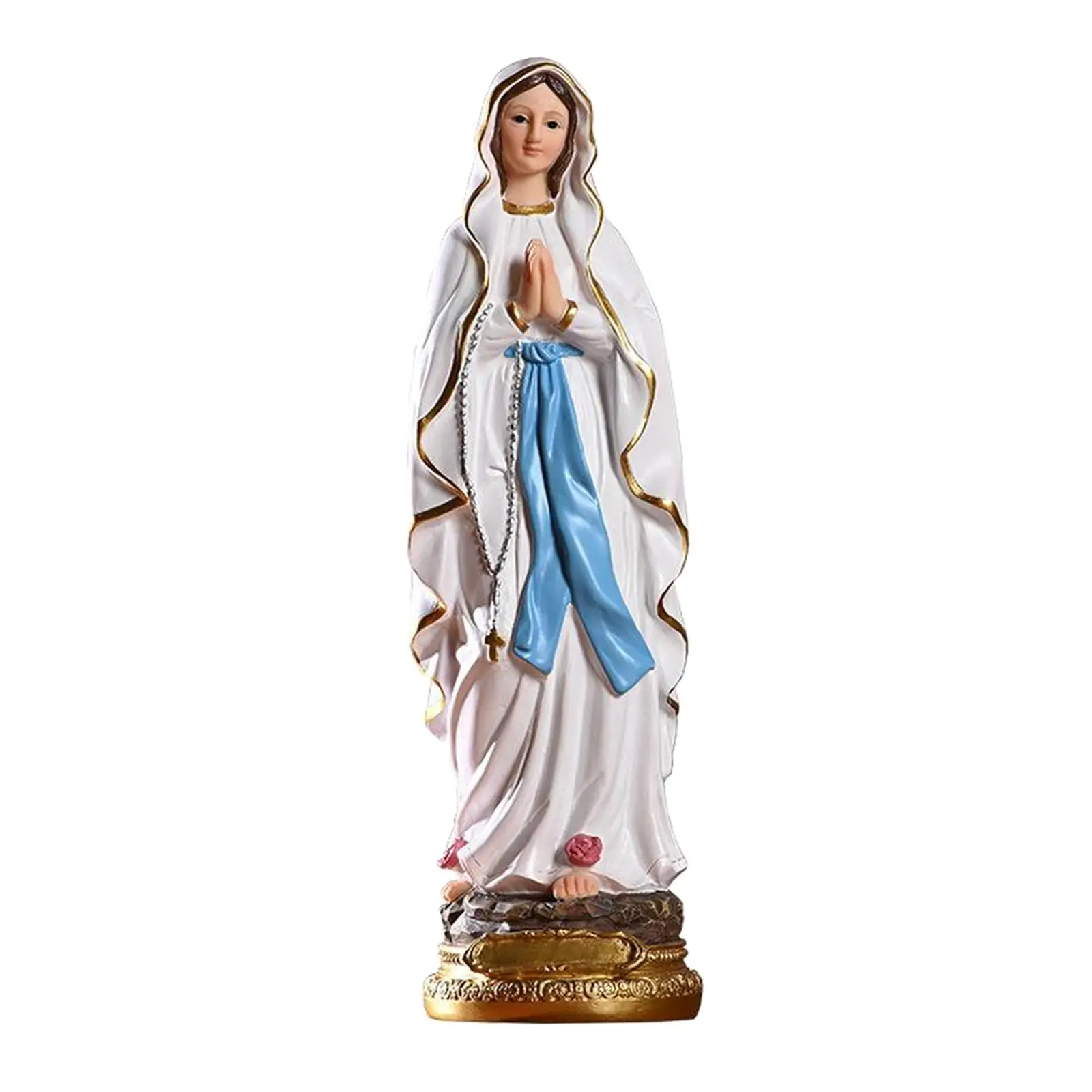 Resin Blessed Saint Our Lady of Lourds Mary Statue Figure