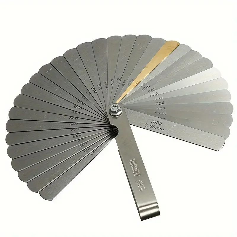 89A32 Feeler Gauge Portable Durable Various Specifications Arc Stainless Steel Feeler Gauge Gap Gauge Rangefinder 1pc