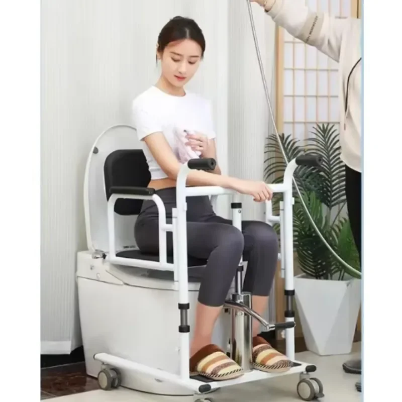 Portable Patient Lift Transfer Chair Auxiliary Equipment for Bathroom Safety and Elderly Care