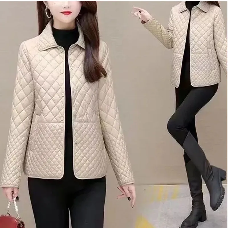 

Осень-зима 2022, новые женские парки среднего возраста, короткая пуховая хлопковая куртка, женская тонкая свободная парка с хлопковой подкладкой, верхняя одежда