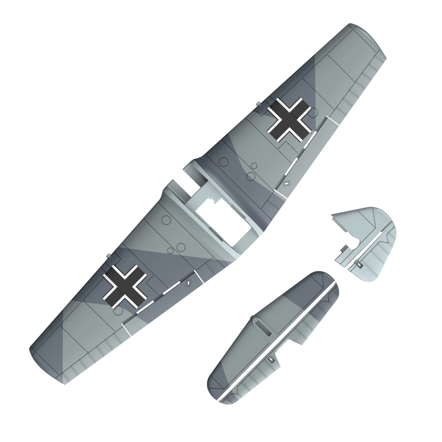 Eachine-Pièces de rechange pour mini avion RC d'origine, récepteur d'hélice, train d'atterrissage, boîte de vitesses, fuselage, aile principale, accessoires, BF109, 400mm