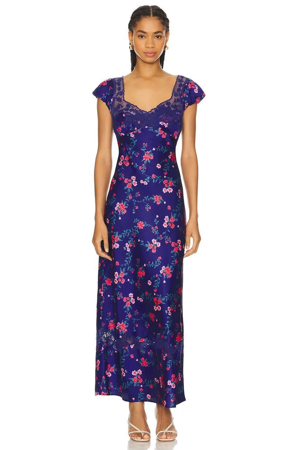 Fashionable Elegant Vintage Lace Patchwork Polka Dot Backless Maxi Dress For Women Luxurious Prom Dinner Party Wedding Guests
