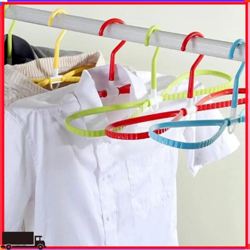 

Premium 6Pcs/Set 8-Shaped Plastic Non-Slip Hanger Space Saving Clothes Drying Rack Hanger Coat Hangers