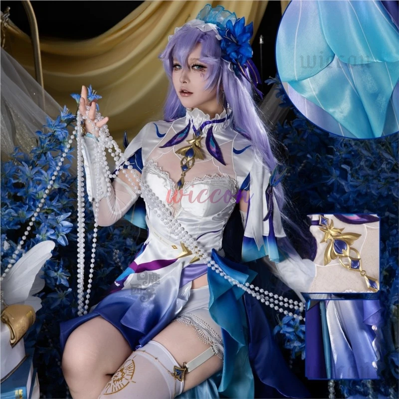 Wuthering موجات Cantarella تأثيري حلي فستان شعر مستعار أغطية الرأس أقراط Rinascita Fisalia الأسرة حفلة الهالوين للنساء الفتيات