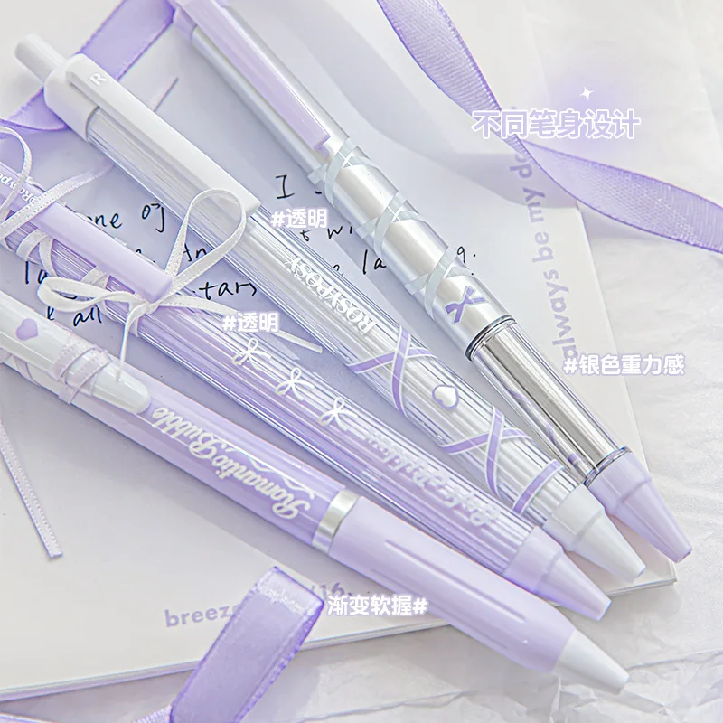 RosyPosy مجموعة أقلام التوقيع 4 قطعة 0.38/0.5 مللي متر الأدبية INS الباليه نمط الصحافة هلام أقلام عدة ، قيمة عالية سريعة الجافة الجمالية الكتابة هدية