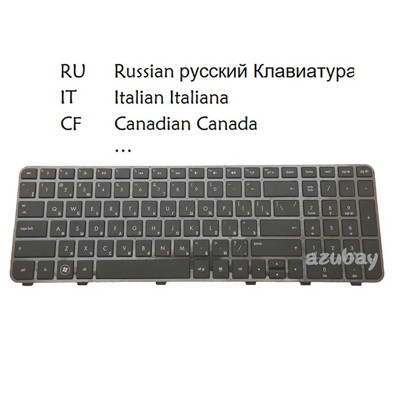 Klawiatura laptopa dla HP Pavilion DV6-6000 DV6-6100 665937- 665326- 640436- 634139- 251 DB1 061 kanadyjski włoski rosyjski
