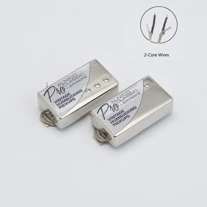 

1 Set Original Genuine Standard PRO Electric Guitar Alnico Humbucker Pickup Nickel / Gold Cover Guitar Accessories