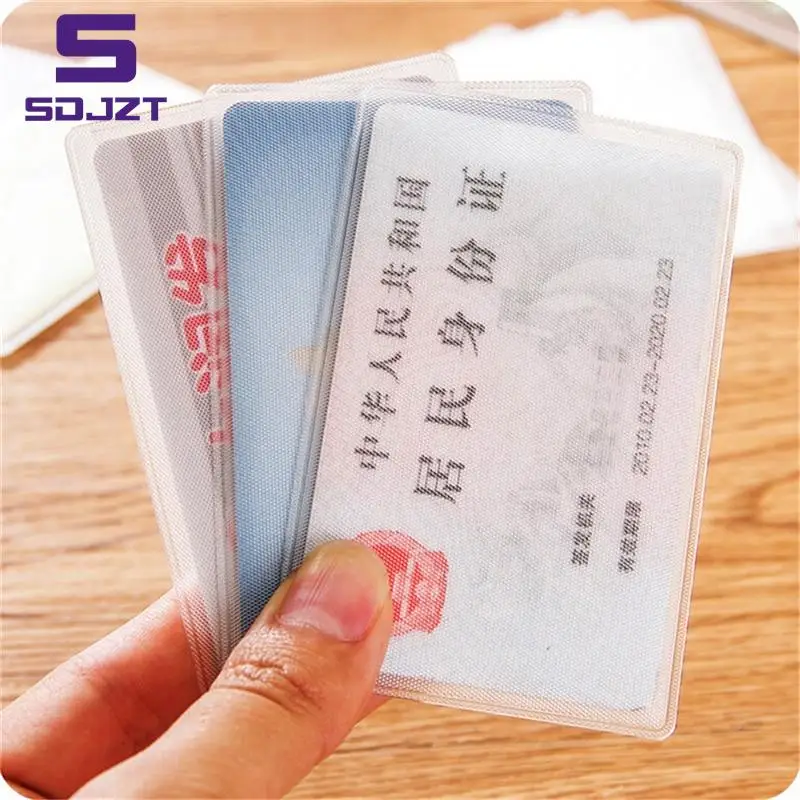 Peerless 10Pcs Waterproof Transparent PVC Frosted Business ID Cards Note Covers Holder Cases Travel Ticket Holders Protect Bags