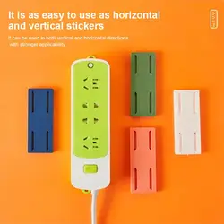 Self-Adhesive Desktop Socket Fixer Socket Holder Cable Power Strip Hold Wall-Mounted Wire Holder Home Cable Wire Organizer Racks