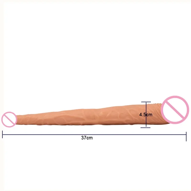 37CM Silicone Double Head Dildo Sex Products for Women Lesbian Flexible G-spot Anal Penis Cock for Girl