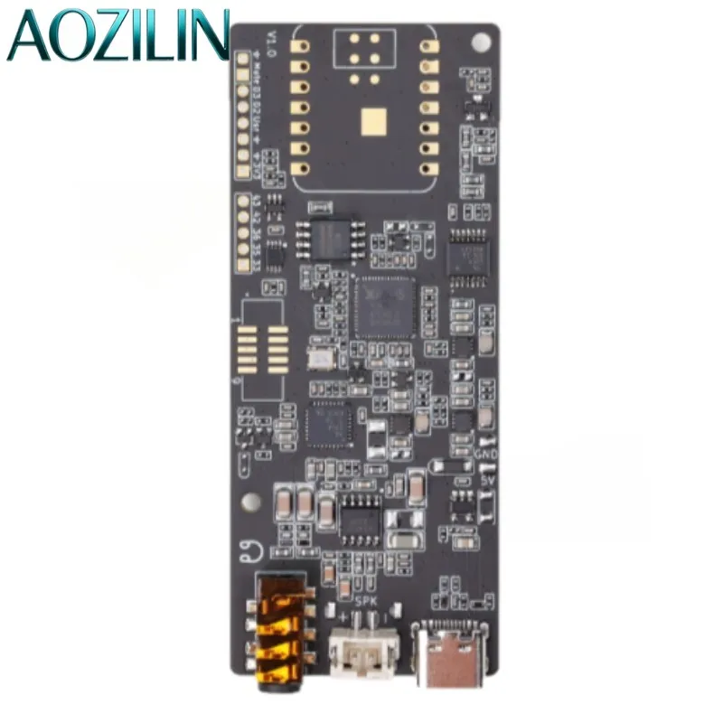 AOZILIN Dual Microphone Array Audio Kit USB2 AI Speech Recognition Algorithm Support ESP32S3 Embedded Voice Processing Board