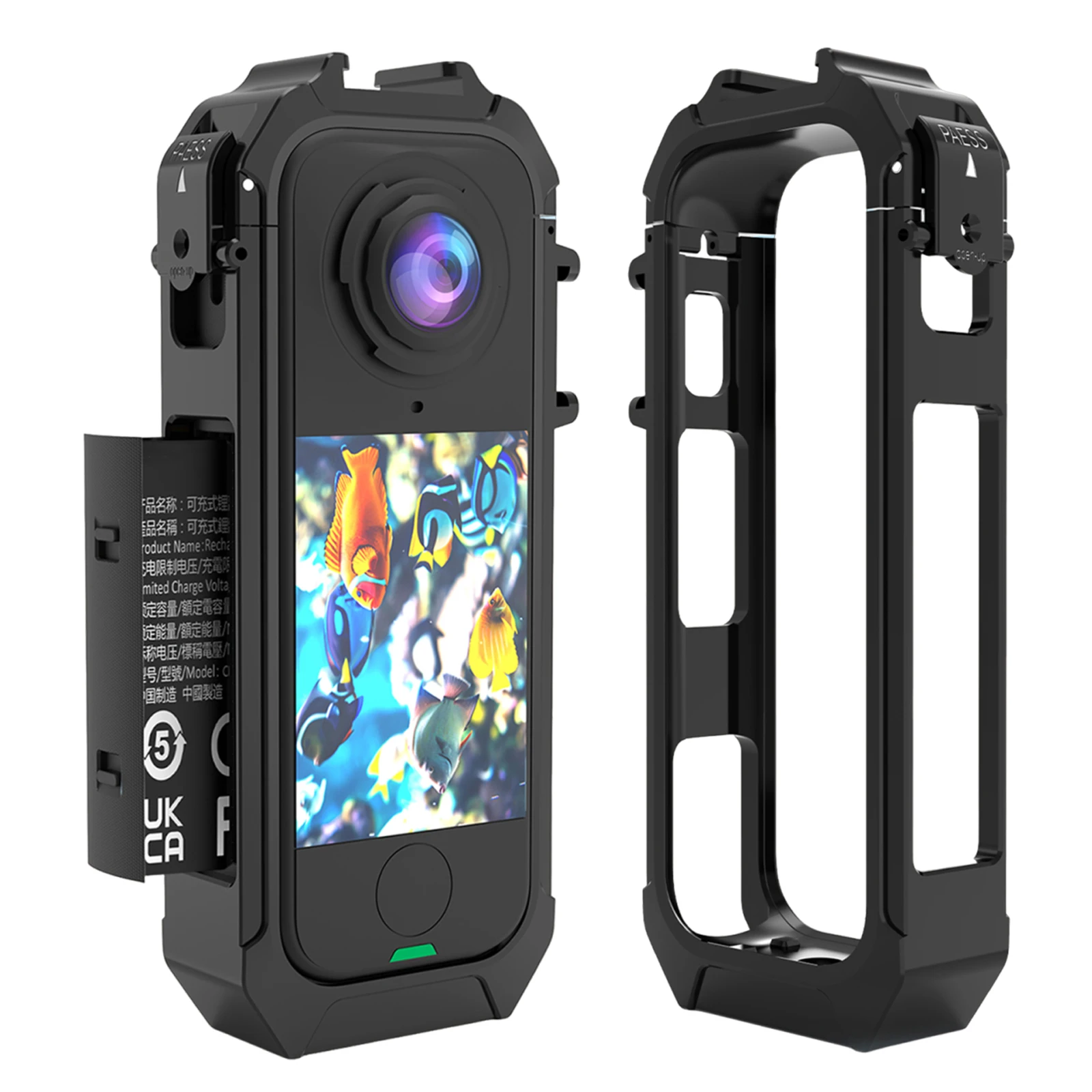 

Защитная рамка для ПК, магнитная быстросъемная клетка для кроликов с резьбой 1/4, крепление для холодного башмака, рамка для экшн-камеры для Insta360 X4 Air