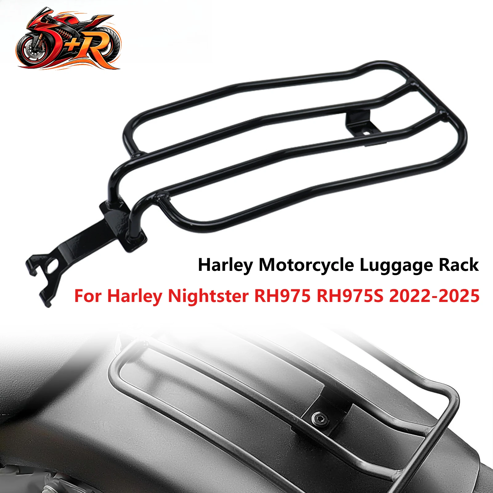 

Luggage Rack Motorcycle Rear Cargo Rack Stainless Steel Bolt On Fit For Harley Nightster RH975 RH975S 2022-2025 DONGRAN