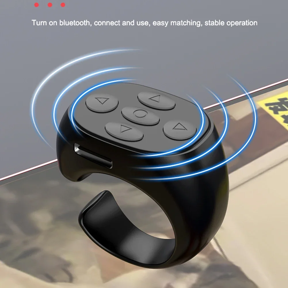 10M Page Turning Ring Roller Camera Shutter Music Controller for Xiaomi Apple Tiktok Scrolling Ring Mobile Selfie Remote Control