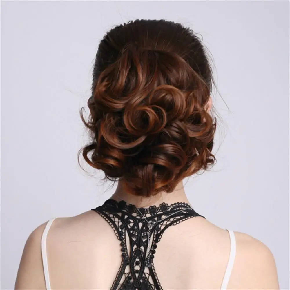 2024 Women Fashion Wigs Short Curly Hair Ponytail Wig Clip Curl Short Hair Ponytail Butterfly Clip for Short Ponytail