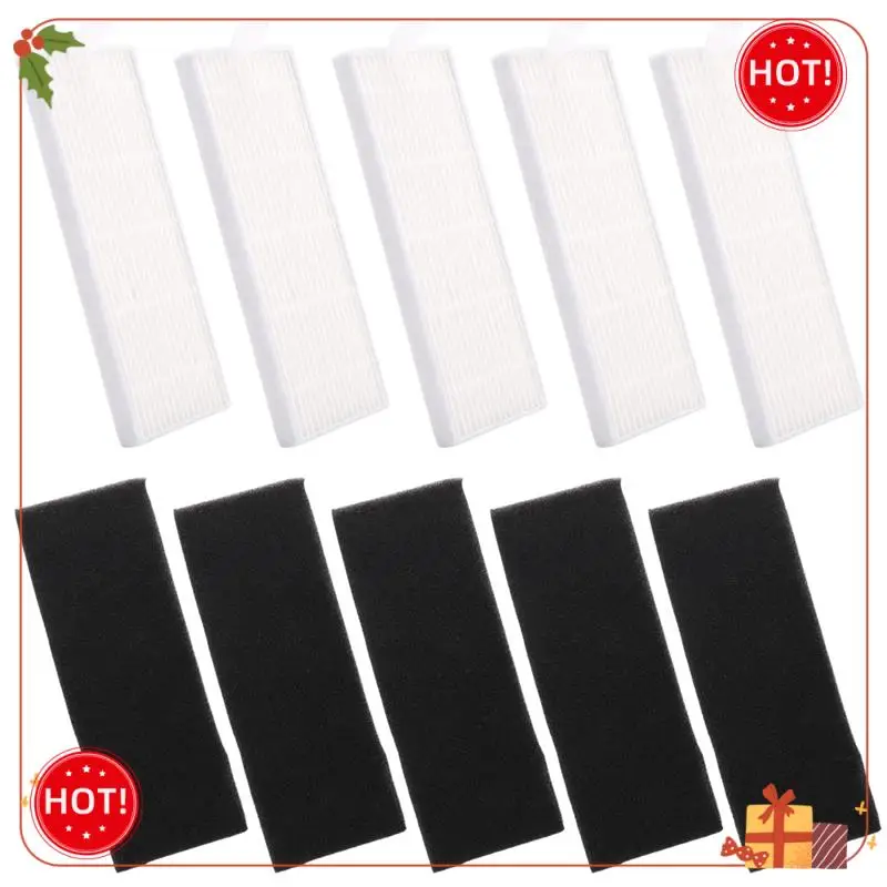ABLE-NEW 5Pcs Sponge + 5Pcs Hepa Filter For Replacement Chuwi Ilife A4 Robot Vacuum Cleaner