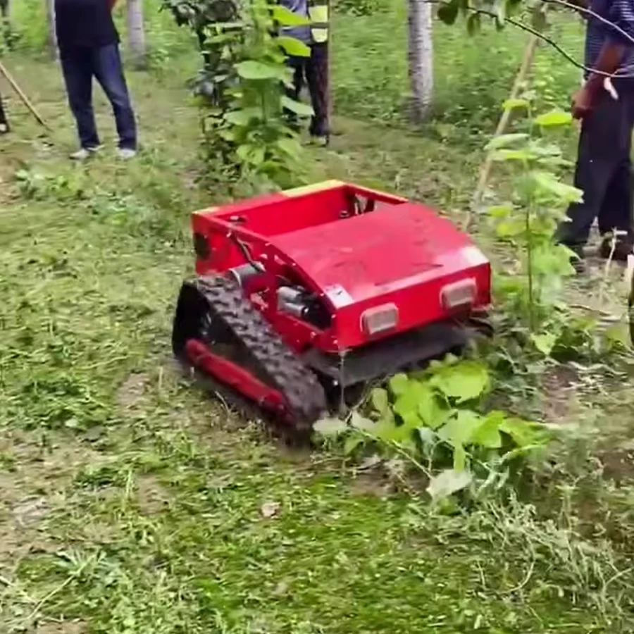 Customized CE EPA Approved All Terrain Grass Cutting Machine Agriculture Rubber Tracks Remote Control Robot Lawn Mower