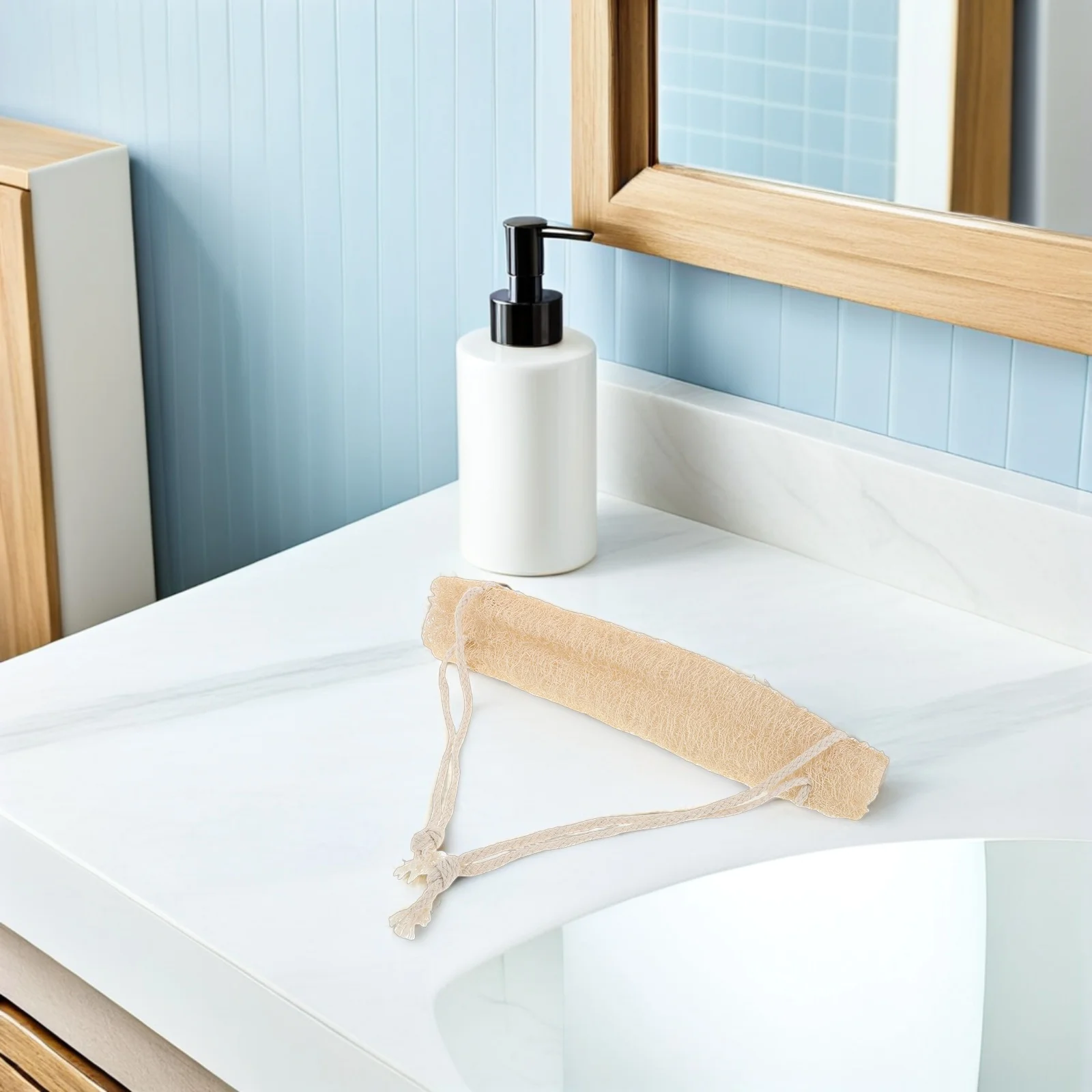 

Egyptian Loofah Back Scrubber Long Handle Natural Exfoliating Shower Towel Body Scrubber Soft Dead Skin Cleansing