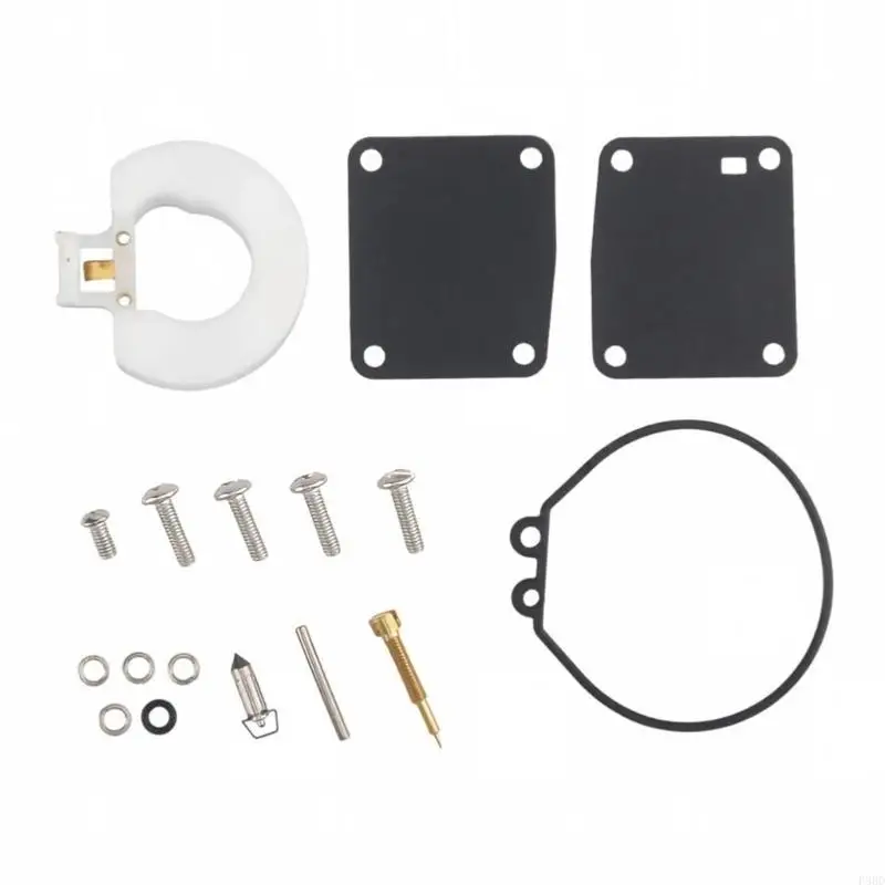 Marine Carburetor Repair Set for 3HP 6HP 8HP Small Two-Cycle Outboards, Includes Gasket-Like Pieces, Screws and Mixed Material