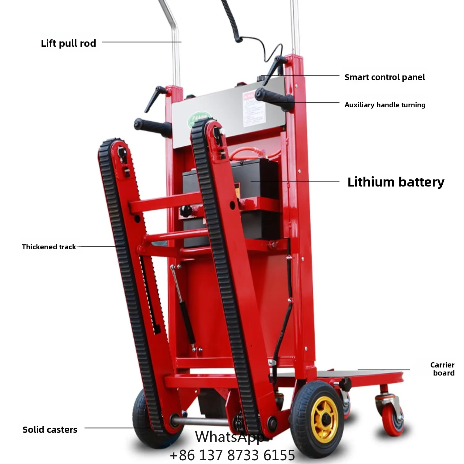 2025 Multi Functional Electric Crawler Type Climbing Machine Cart Staircase Crawler Stair Climbing Trolley