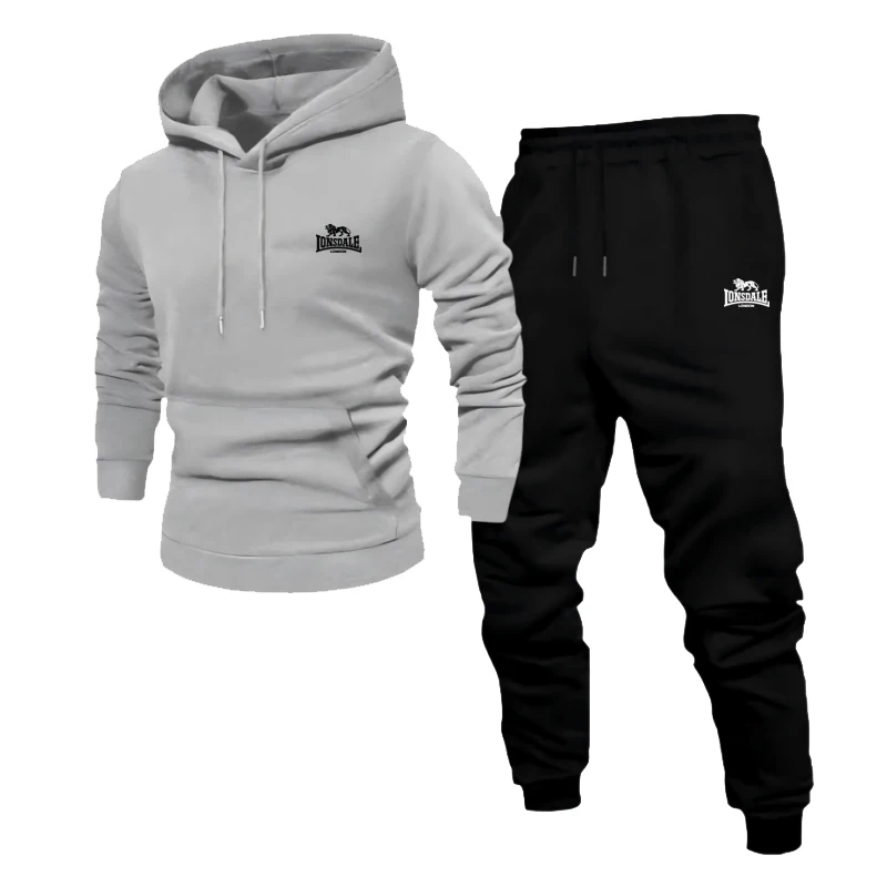 

2025 Men's and Women's fitness Jogging Fashion Autumn/Winter Two-piece set of long-sleeved sweatshirt + casual sport pants