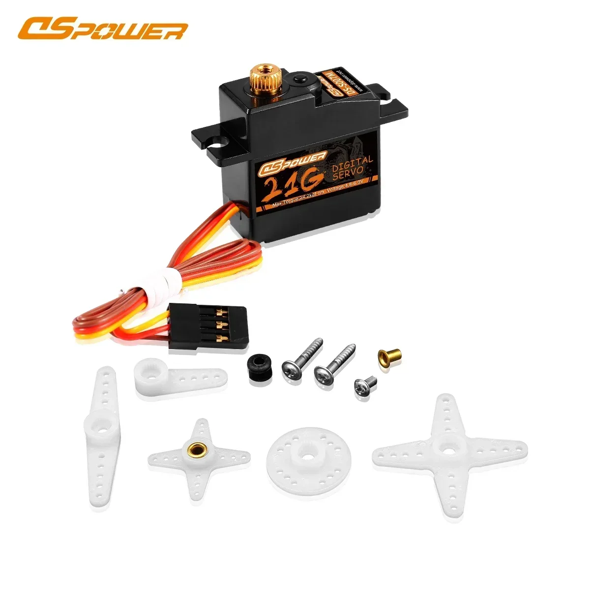 DSPOWER 17G/21G Mikro-Digital-Wasserdichtes Servo mit Kunststoff-/Metallgetriebe für 1/16 1/18 RC Mini Auto LKW Boot Roboter Modell Upgrade-Teile – Detail 15